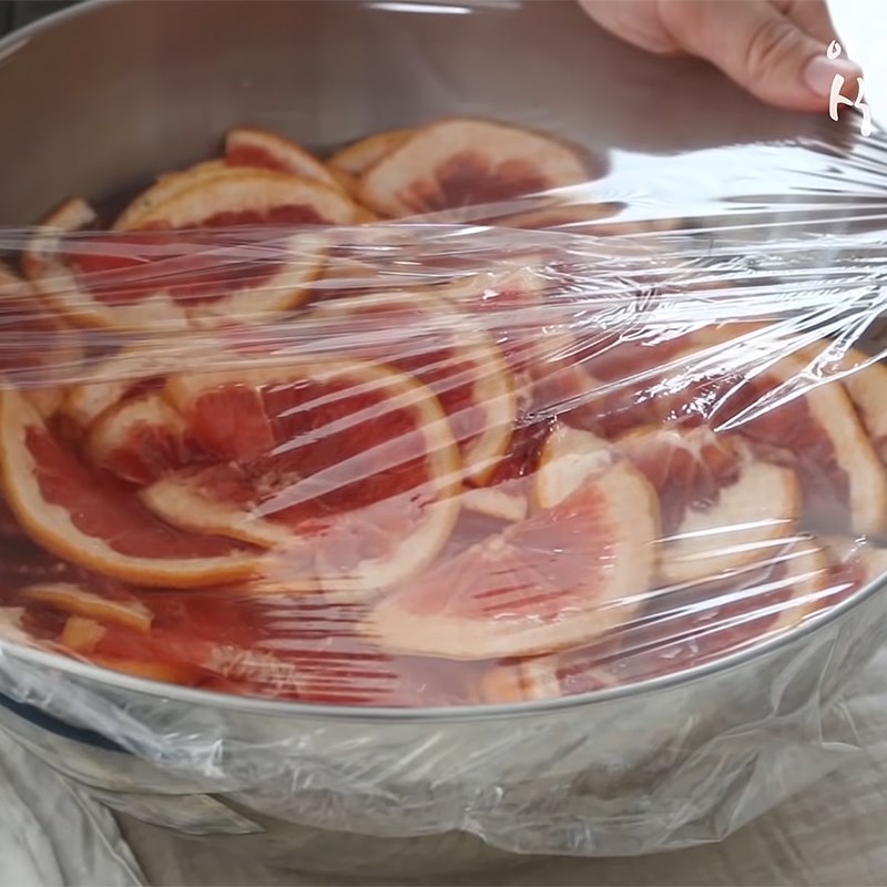 Bước 3  Ngâm bưởi Bưởi ngâm đường
